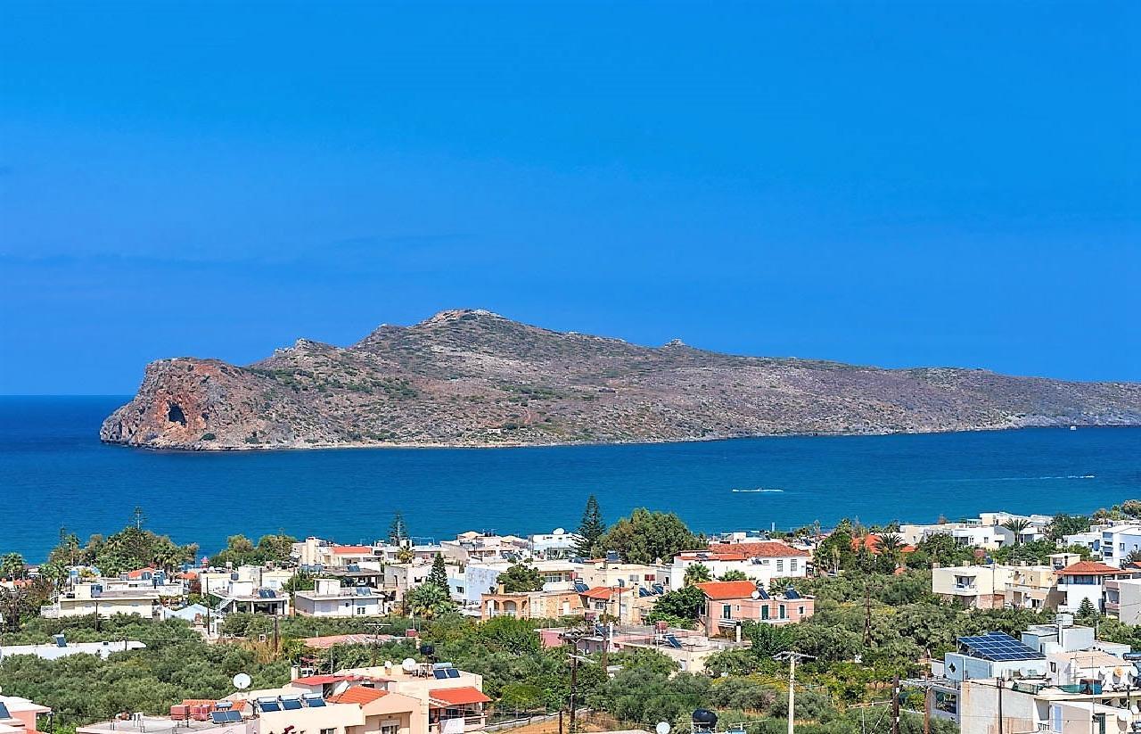 Görögország, Kréta, Nyugat-Kréta, Chania, Agia Marina, Alexandros Apartmanház, kilátás
