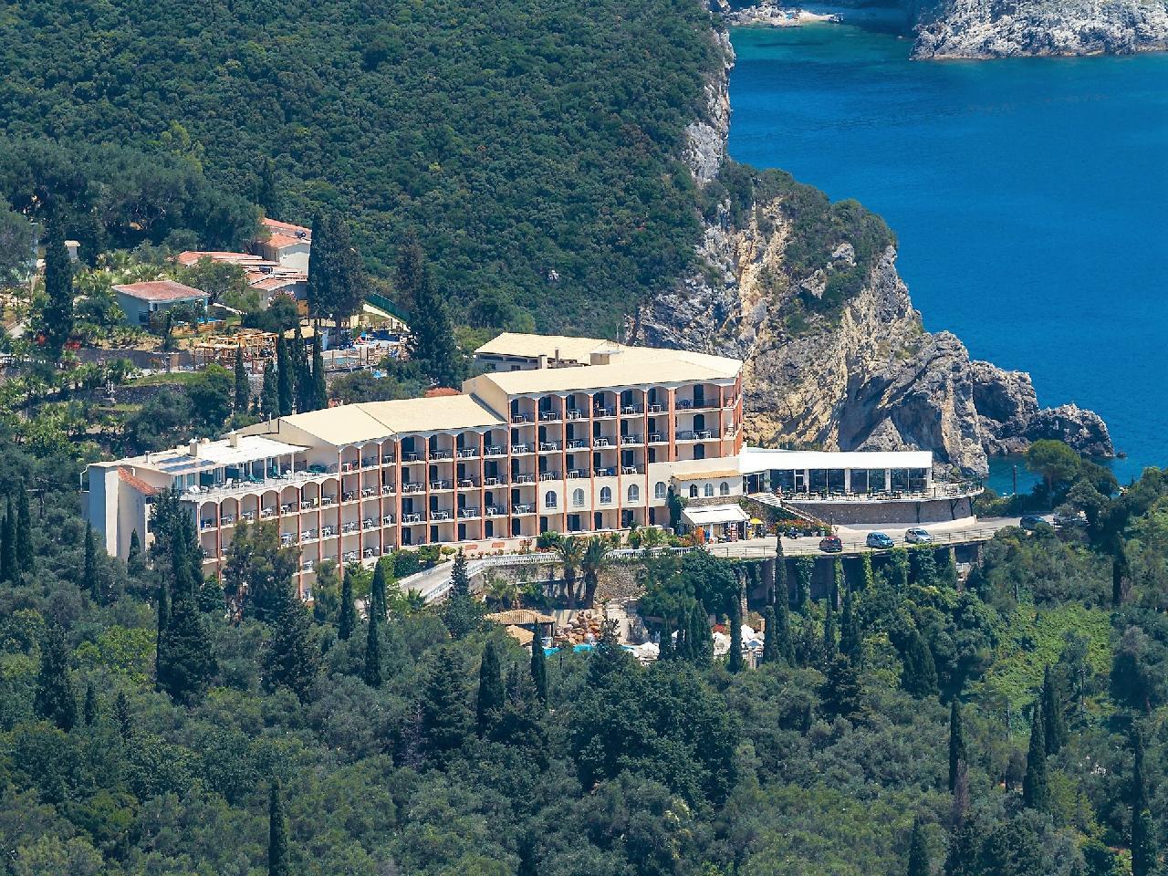 Görögország, Korfu, Paleokastritsa, Paleo ArtNouveau Hotel, külső