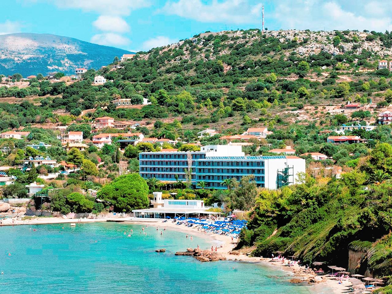 Görögország, Kefalonia, Lassi, Mediterranee Hotel, külső