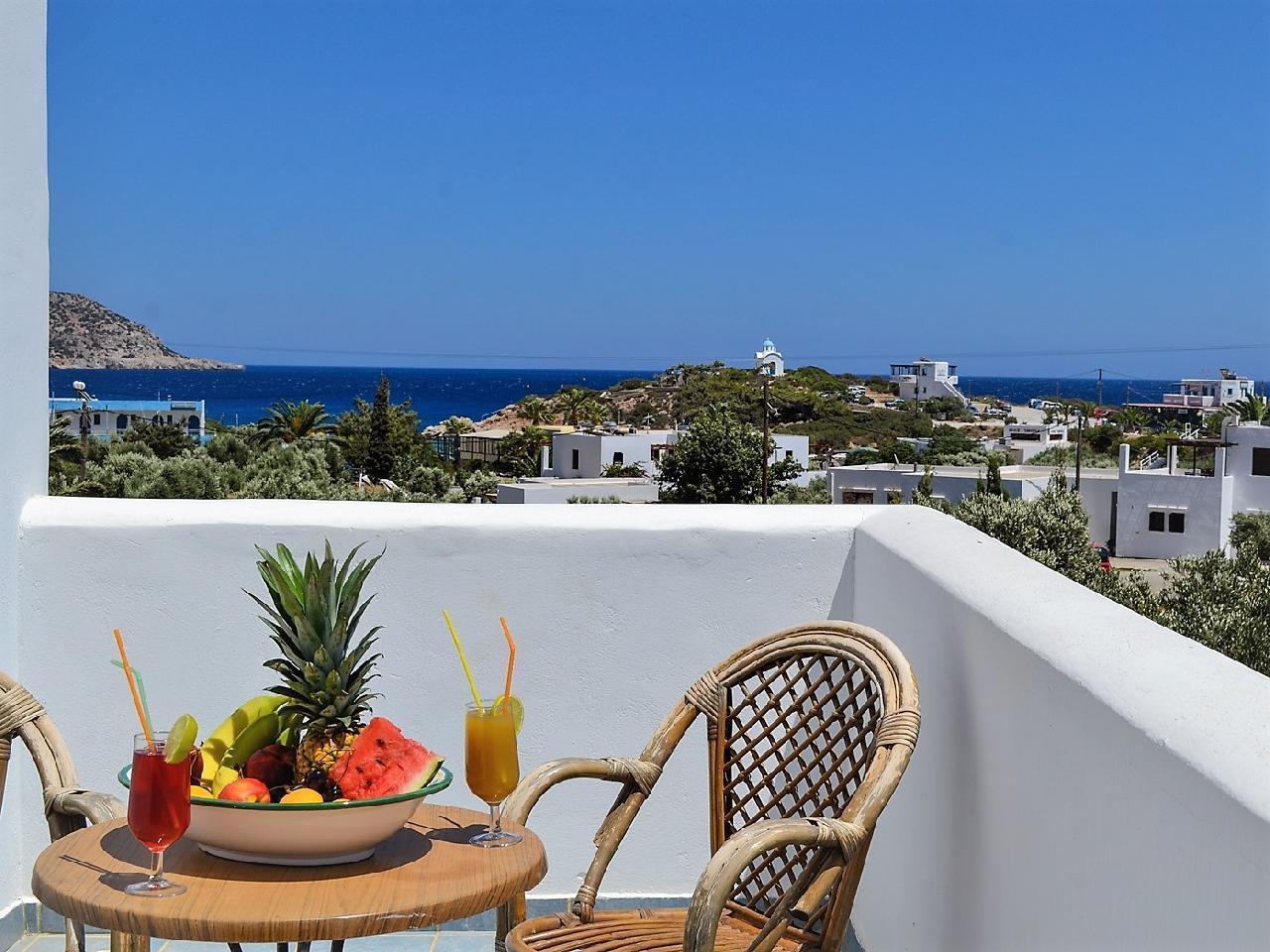 Görögország, Karpathos, Amoopi, Blue Sea Hotel, erkély