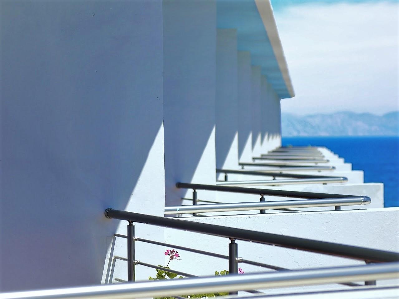Görögország, Rodosz, Ialyssos, Blue Horizon Palm Beach Hotel, erkély
