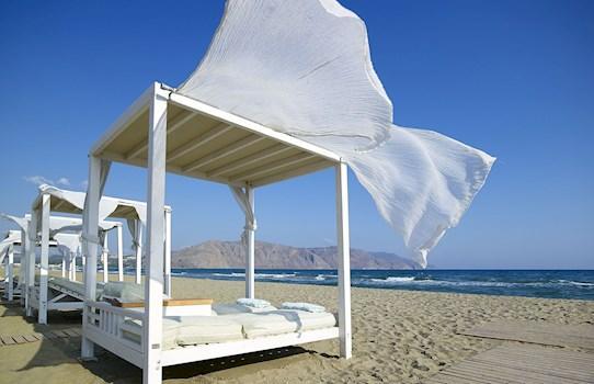 Görögország, Kréta, Nyugat-Kréta, Chania. Georgioupolis, Anemos Luxury Grand Resort, tengerpart