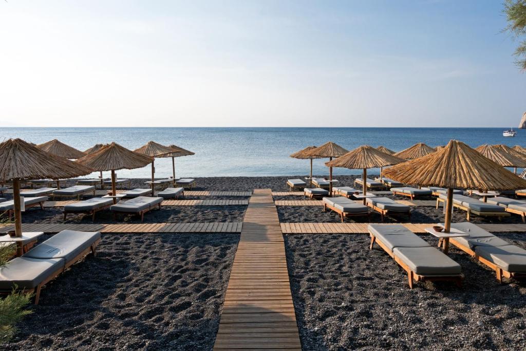 Görögország, Santorini, Kamari, Kamari Beach Hotel, tengerpart