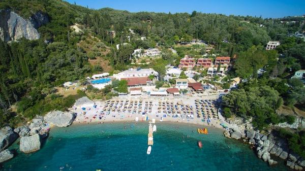 Görögország, Korfu, Liapades, Blue Princess Beach Hotel & Suites, tengerpart